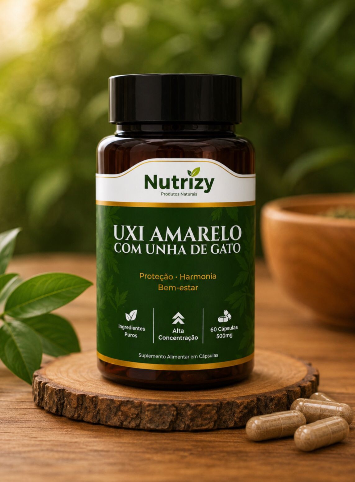 Uxi amarelo com unha de gato